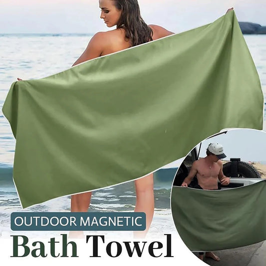 Magnetic Bath Towel Multifunctional Outdoor Magnet Towels Quick Drying Beach Towel  for Surfing Swimming